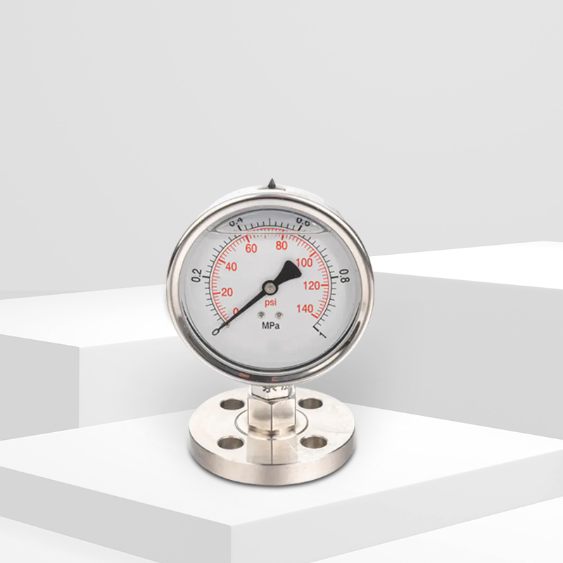 Semua pengukur tekanan diafragma petrokimia stainless steel